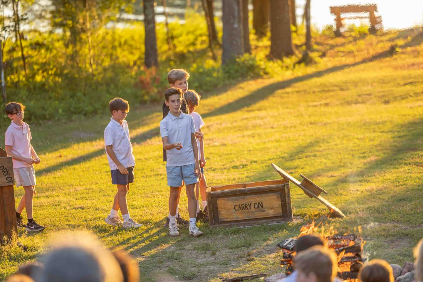 A Keylog Ceremony fire at the Council Ring