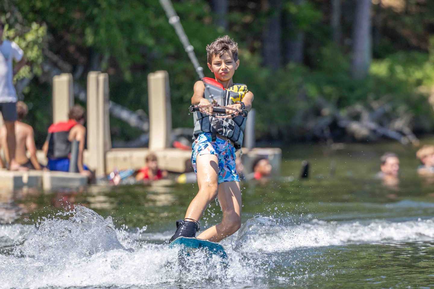 A North Star camper out on the water at Spider Lake